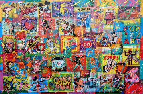 Mega pop purpura par Joan Llaverias, Peinture en vente sur Singulart