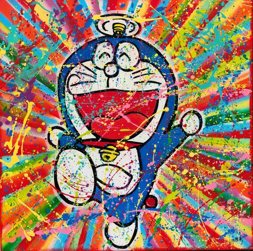 Doraimon pop volador par Joan Llaverias, Peinture en vente sur Singulart