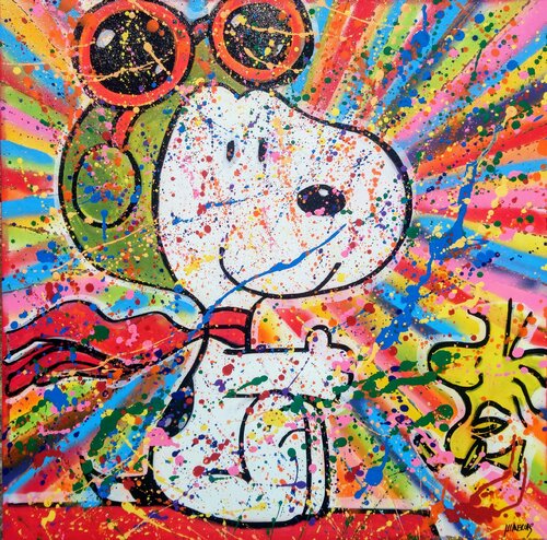 Snoopy pop summer par Joan Llaverias, Peinture en vente sur Singulart