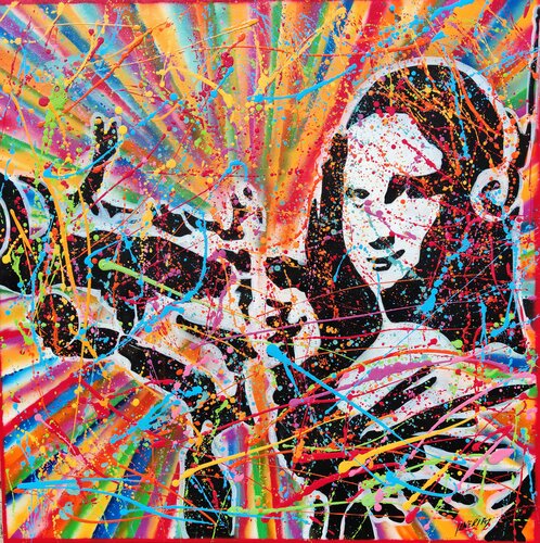 Gioconda pop psicodelic summer di Joan Llaverias, Pittura in vendita su Singulart