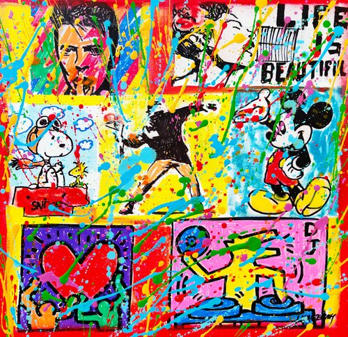 Super DJ pop par Joan Llaverias, Peinture en vente sur Singulart