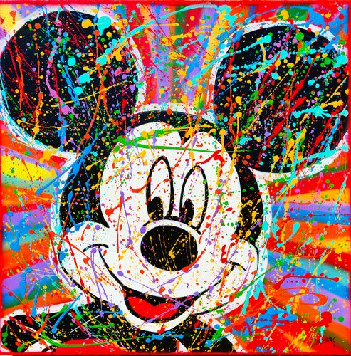 Mickey verano pop smile par Joan Llaverias, Peinture en vente sur Singulart