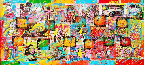 Love pop iconos van Joan Llaverias, Schilderij te koop op Singulart