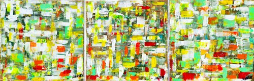 Urban flúor triptic von Joan Llaverias, Malerei kaufen auf Singulart