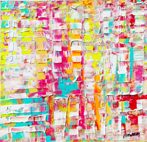 Urban flúo groc 4 van Joan Llaverias, Schilderij te koop op Singulart