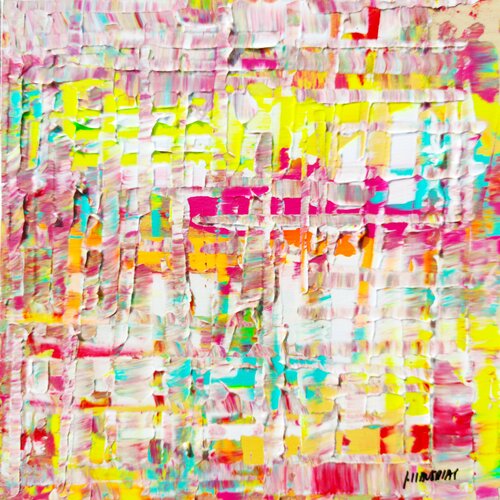 Urban flúo groc 2 van Joan Llaverias, Schilderij te koop op Singulart