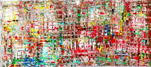 Urban metropolitan luces rojas van Joan Llaverias, Schilderij te koop op Singulart