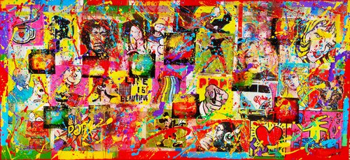 Gold pop Dj van Joan Llaverias, Schilderij te koop op Singulart