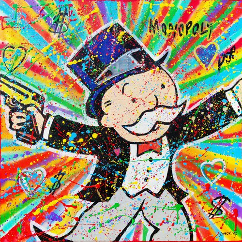 Pop love Monopoly de Joan Llaverias, Pintura a la venta en Singulart