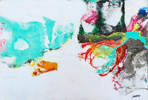 Turquesa en equilibrio by Joan Llaverias, Work on Paper for Sale on Singulart