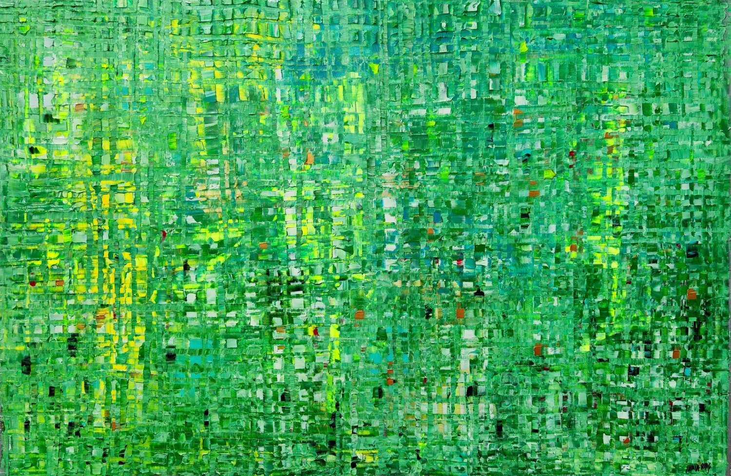 Urban verdes y azules Joan Llaverias Originalgemälde zu verkaufen