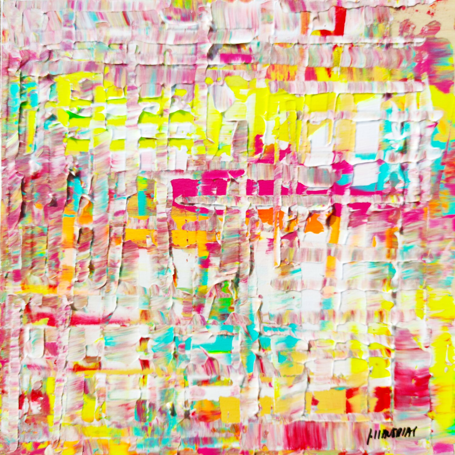 Urban flúo groc 2 Joan Llaverias Origineel schilderij te koop
