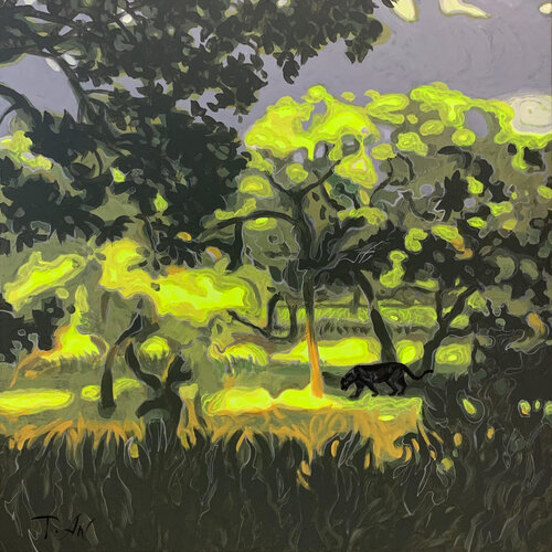 BLACK CAT DAY by Tatiana An, Painting for Sale on Singulart