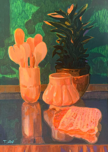 STILL LIFE WITH A SUGAR BOWL by Tatiana An, Painting for Sale on Singulart