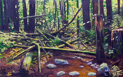 On The Way To Mystic Beach di Johann Groebner, Pittura in vendita su Singulart