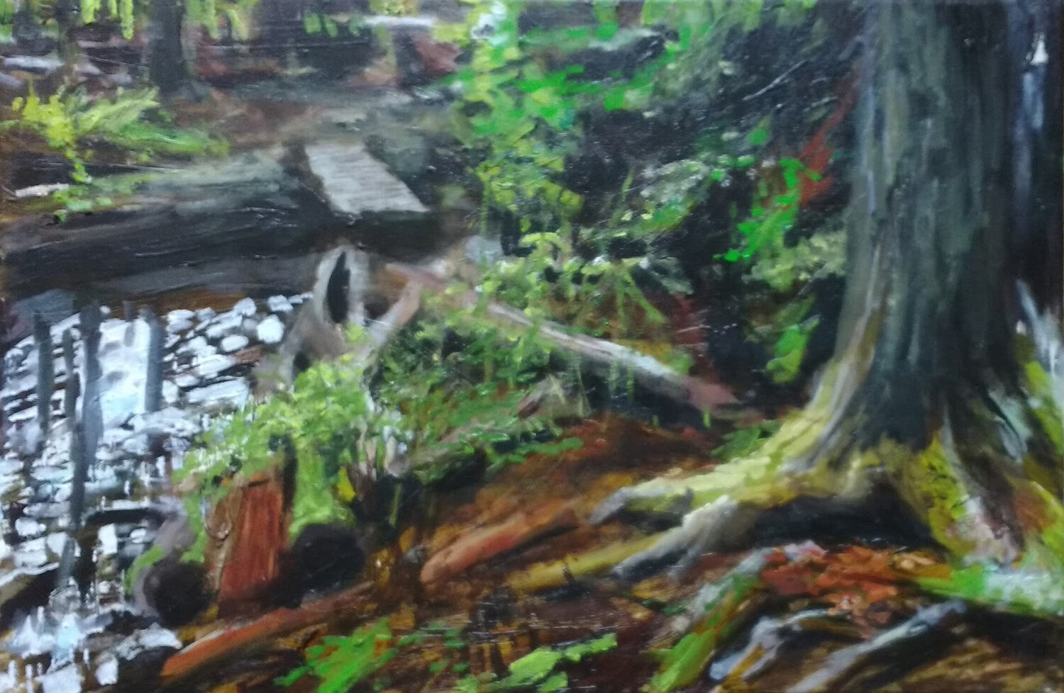 On The Way To Mystic Beach II Johann Groebner Originalgemälde zu verkaufen