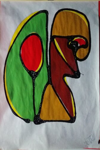 FOLLIA (ERASMO DA ROTTERDAM) de Denise Mastel, Pintura a la venta en Singulart