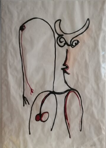 URO TORO 1078 PERGAMENA di Denise Mastel, Opera su carta in vendita su Singulart