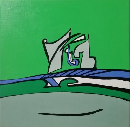 SCIVOLANDO SULL'ACQUA by Denise Mastel, Painting for Sale on Singulart