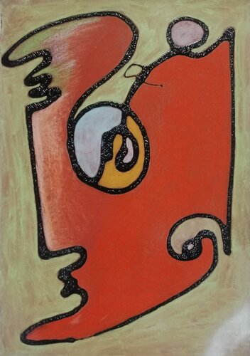 1236-2-MASCHERA by Denise Mastel, 종이 for Sale on Singulart