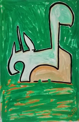AZZURRO-VERDE by Denise Mastel, 종이 for Sale on Singulart