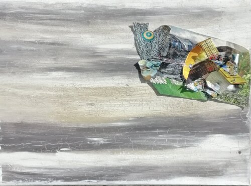578- I - GIORNATA NORMALE -COLLAGE by Denise Mastel, Digital for Sale on Singulart