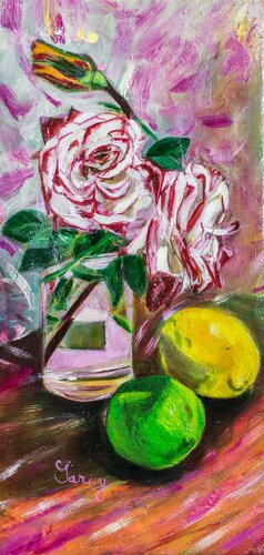 july roses par Younes SARI, Peinture en vente sur Singulart