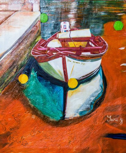 under the bridge of munch scream par Younes SARI, Peinture en vente sur Singulart