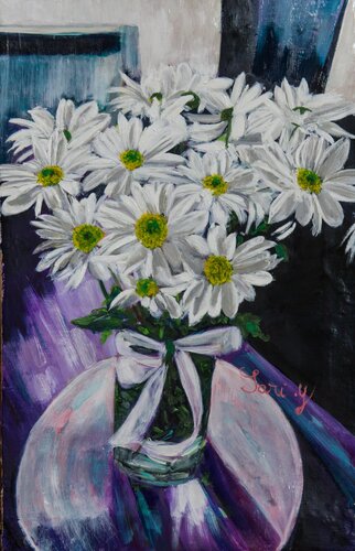 august flowers par Younes SARI, Peinture en vente sur Singulart