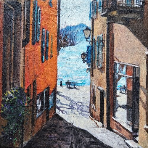 Der Weg zum See van Janina Rudenko, Schilderij te koop op Singulart