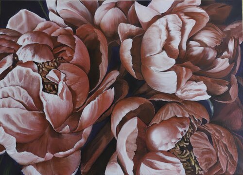 Pfingstrosen van Janina Rudenko, Schilderij te koop op Singulart