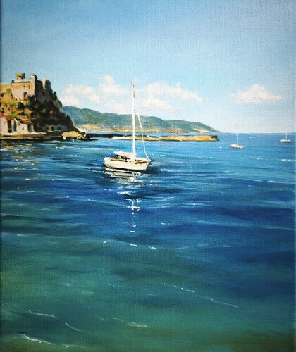Azure Harbor de Janina Rudenko, Pintura a la venta en Singulart