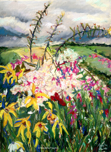 Bouquet paysager de Marylene Faucher, Pintura a la venta en Singulart