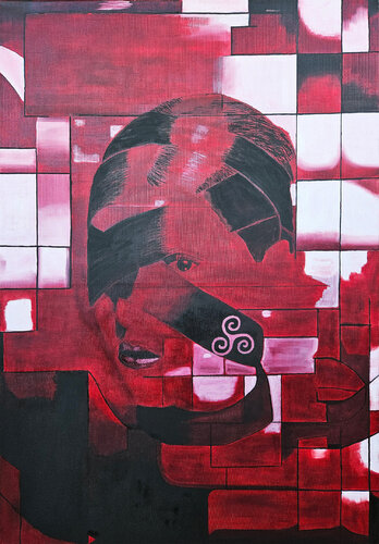 Catharsis 9 (mirroring Sofia) par Alida Velea, Peinture en vente sur Singulart