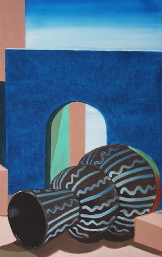 Still life 2 (Lock up) par Alida Velea, Peinture en vente sur Singulart