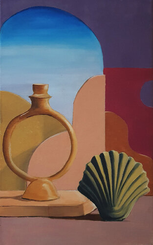 Still life 9 (Lock up) par Alida Velea, Peinture en vente sur Singulart