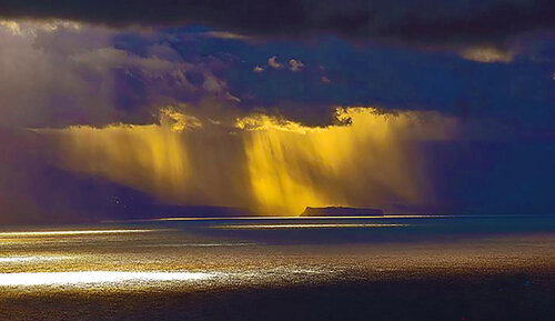 Storm over Gulf of Policastro from my home in the Cilento region of Southern Italy. by Tony Schweikle, Photography for Sale on Singulart