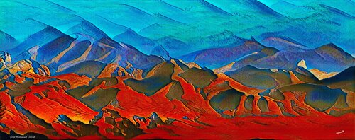 Abstract Grand Mesa Mounds. di Tony Schweikle, Altri media in vendita su Singulart