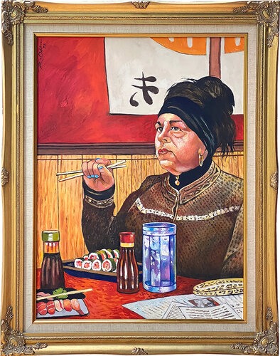 A Sushi Eater di Ron Oden, Pittura in vendita su Singulart