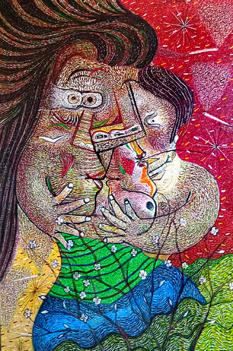 erotic with almonds van Eric Cospi Spiliotopoulos, Schilderij te koop op Singulart