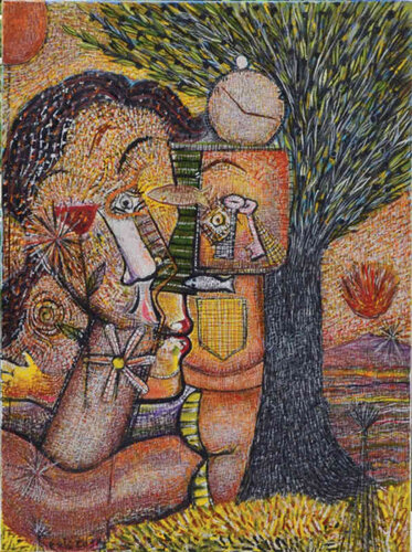 Olive tree di Eric Cospi Spiliotopoulos, Pittura in vendita su Singulart