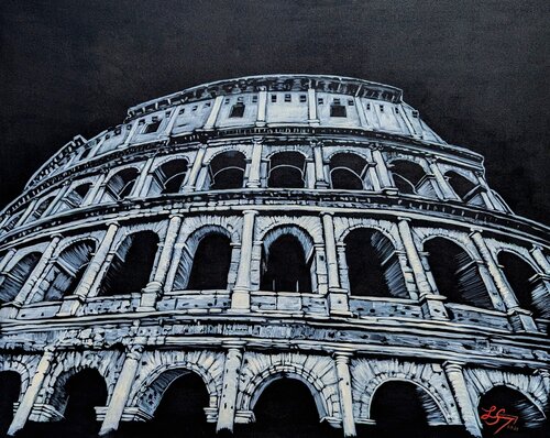 Beauty in Architecture - The Colosseum van Lindsay Siemers, Schilderij te koop op Singulart