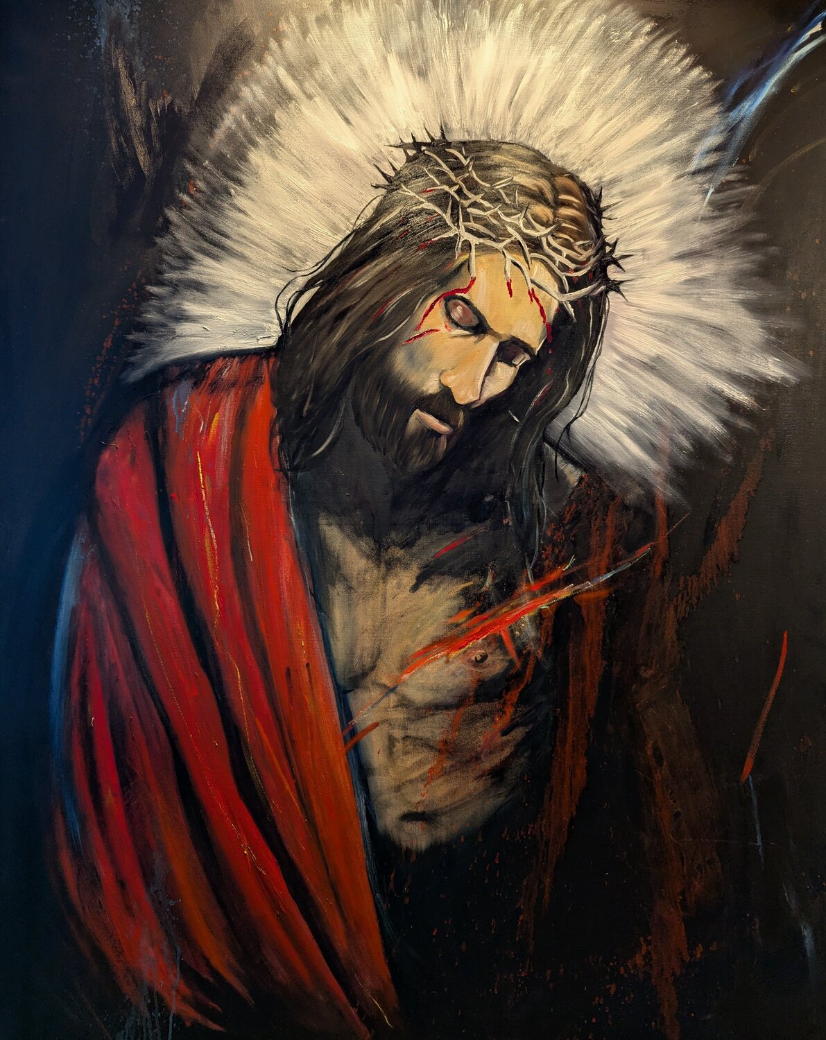 King of Kings - Ecco Homo Lindsay Siemers Originalgemälde zu verkaufen