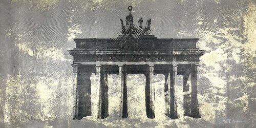 Brandenburger Tor 186 Transparentschwarz Gold von Jürgen Deimann, Andere Medien kaufen auf Singulart