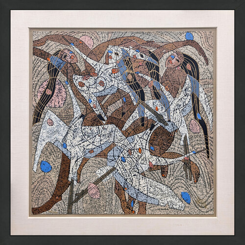 Flight (custom framed hand signed serigraph) par Jiang Tiefeng, Édition en vente sur Singulart