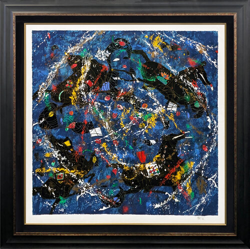 Line Symphony (custom framed large hand signed serigraph) by Jiang Tiefeng, Print for Sale on Singulart