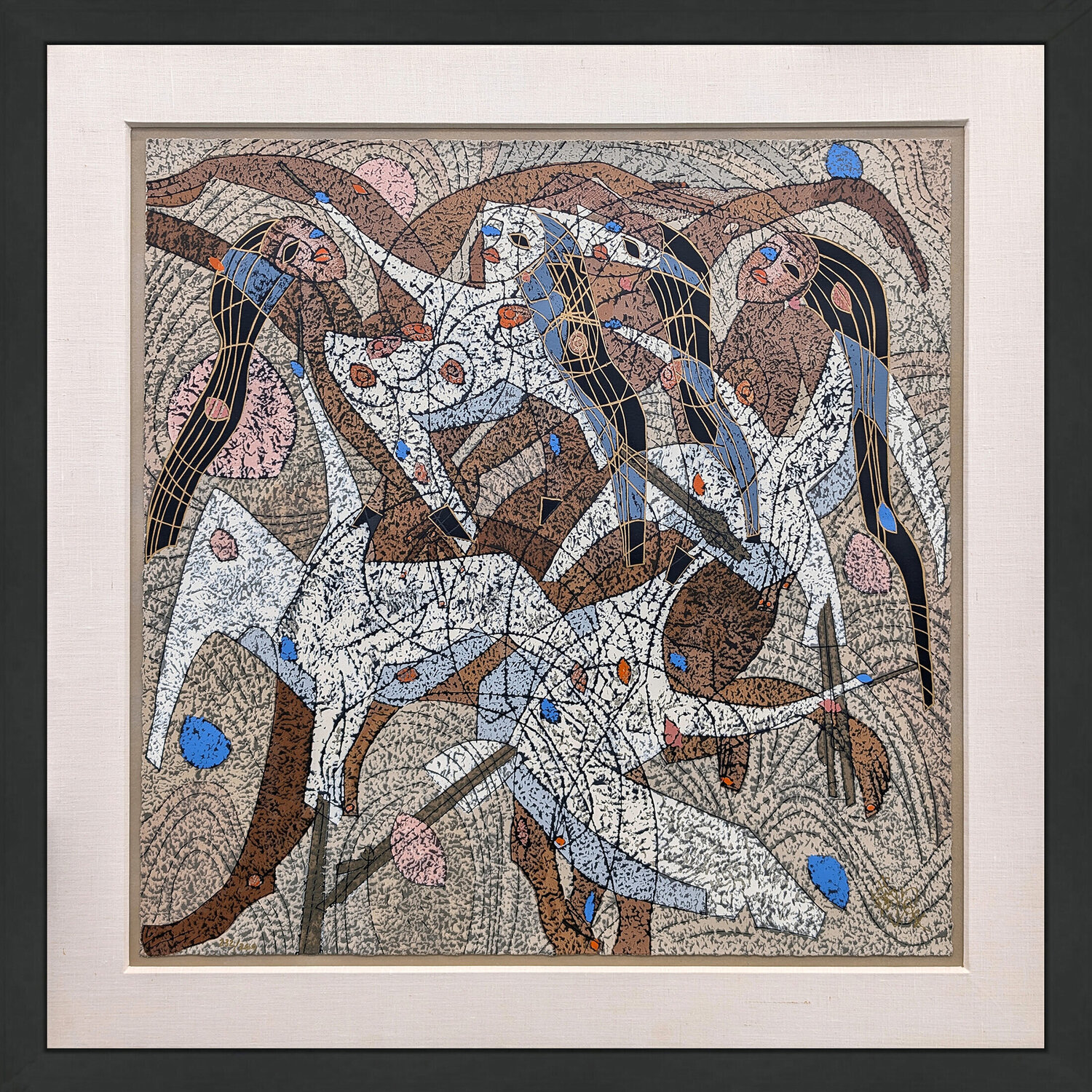 Flight (custom framed hand signed serigraph) Jiang Tiefeng