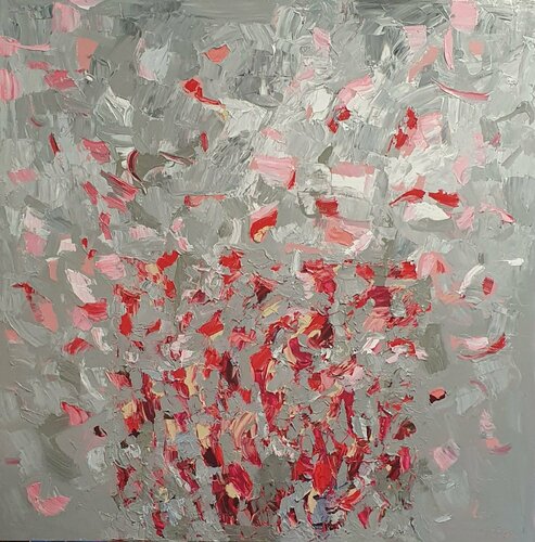 Cromatico grigio rosa di Domenico Asmone, Pittura in vendita su Singulart