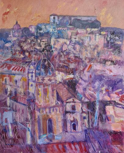 Sicilia cromatica (Ragusa) von Domenico Asmone, Malerei kaufen auf Singulart