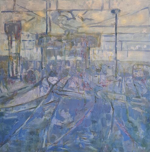 Arrivando a Milano di Domenico Asmone, Pittura in vendita su Singulart